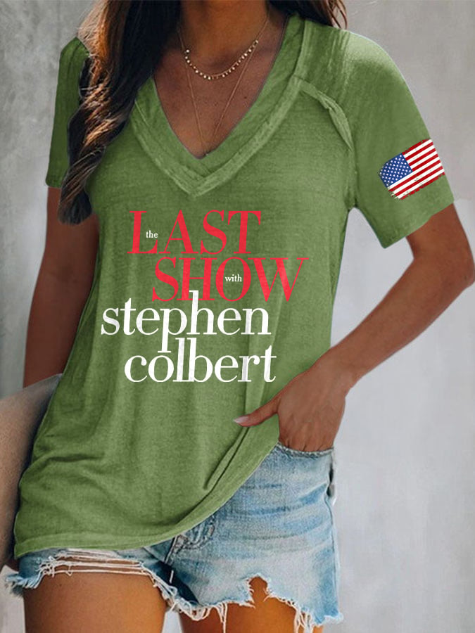 š„Buy 3 Get 10% Off V-Neck Retro Last Show Print T-Shirt