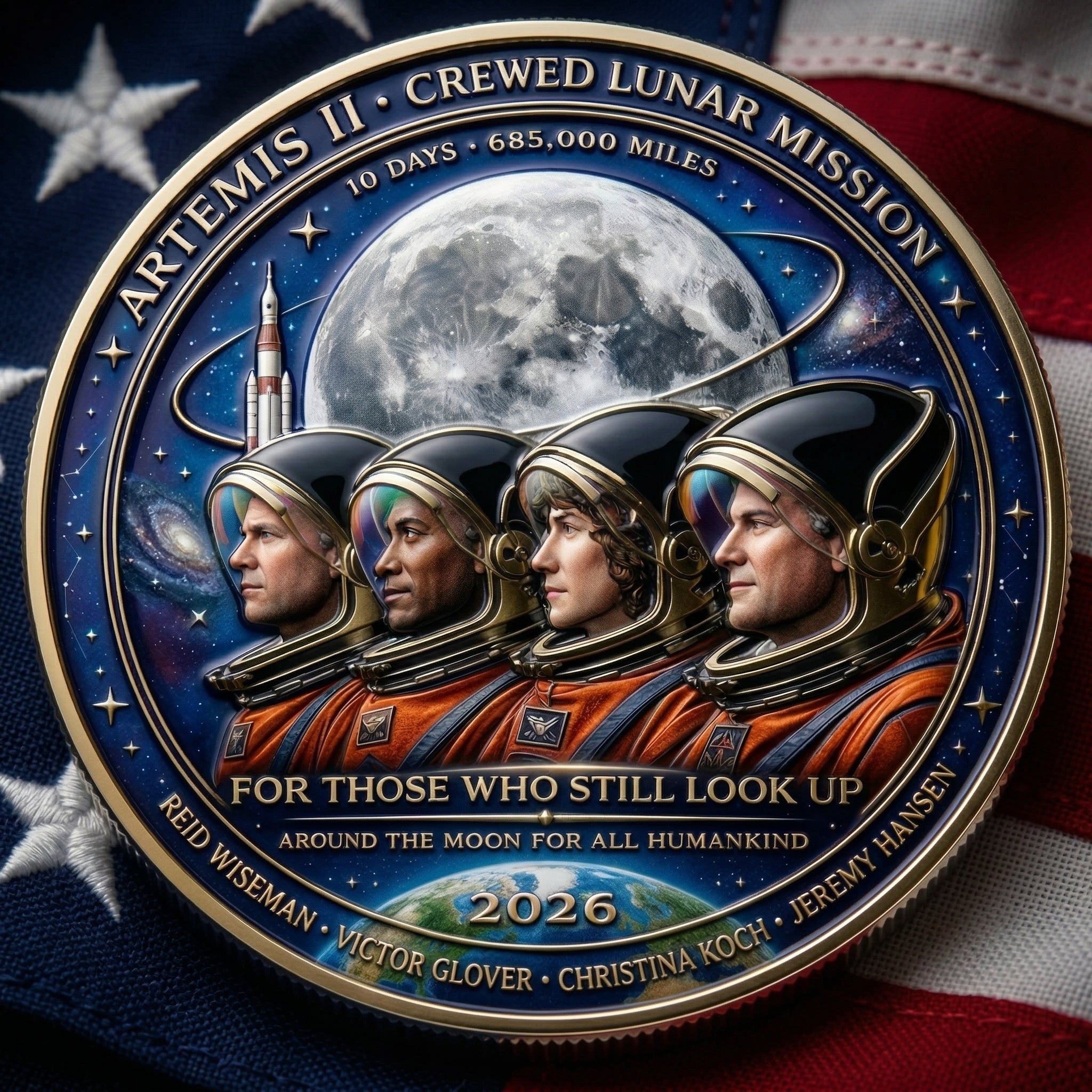 👩🏻🚀A TRIBUTE TO THE EXPLORERS - 🚀Artemis II Lunar Legacy Commemorative Coin🌙