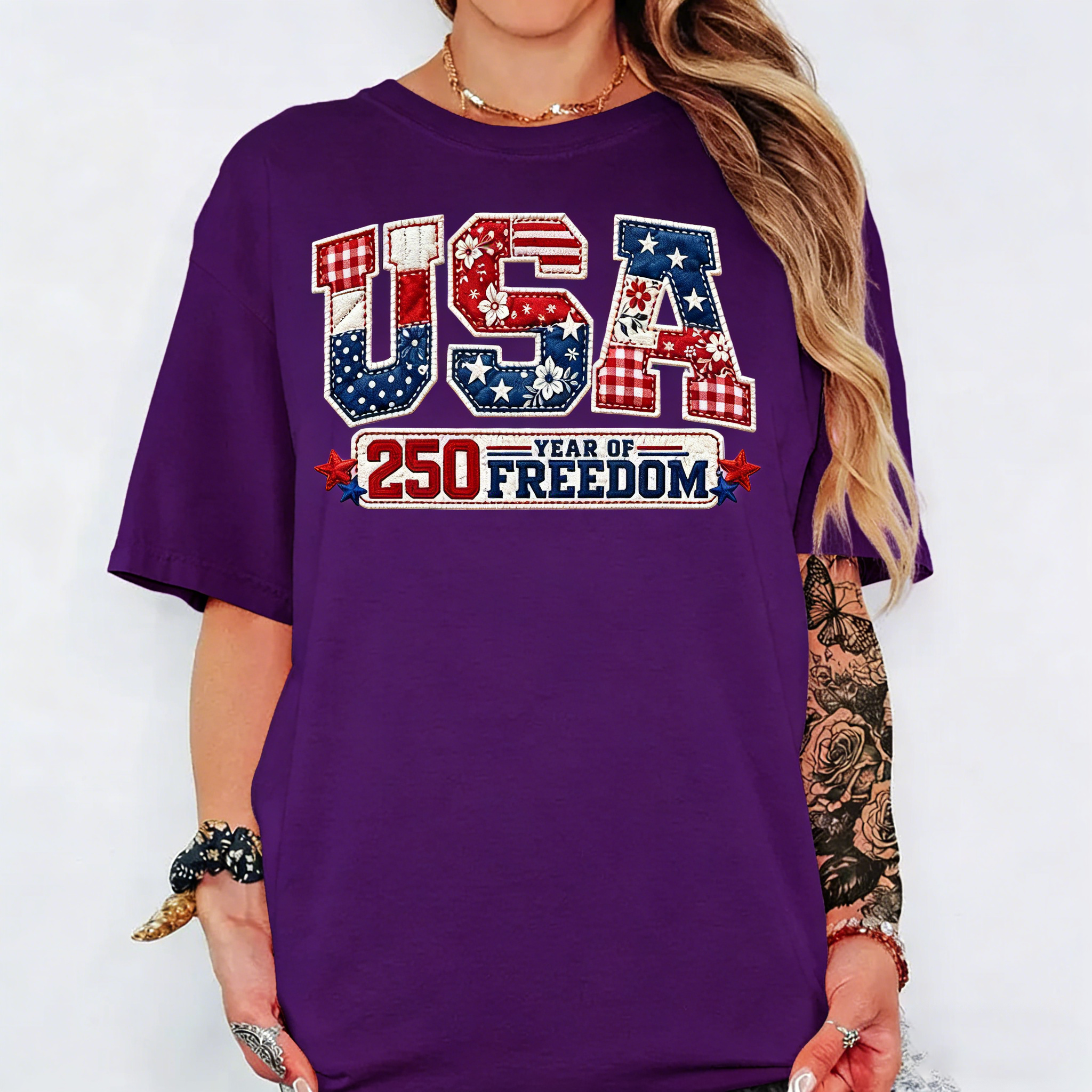 Women's Comfort Colors USA 250 Year Of Freedom Shirt,