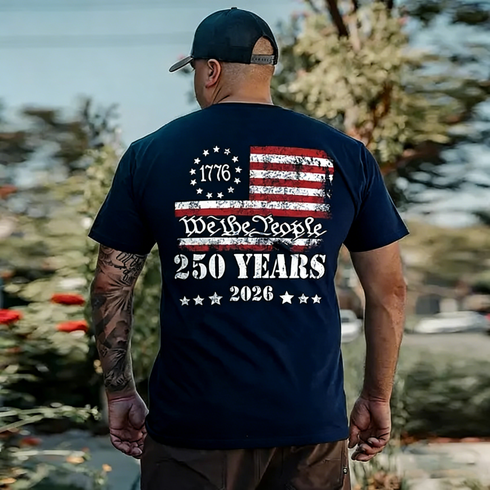 US 250 Years We The People Printed Men's T-shirt