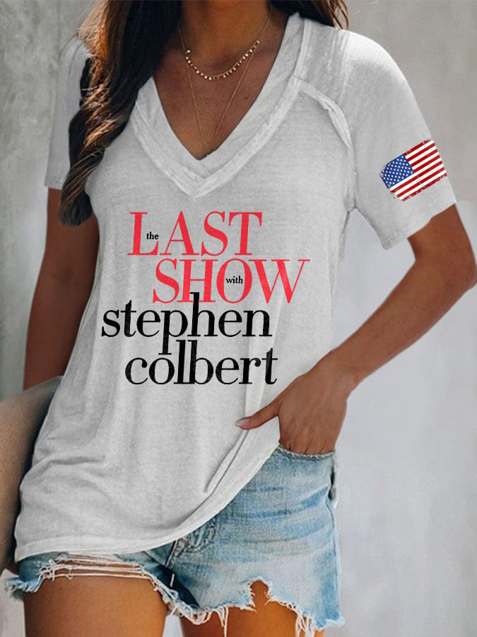 š„Buy 3 Get 10% Off V-Neck Retro Last Show Print T-Shirt