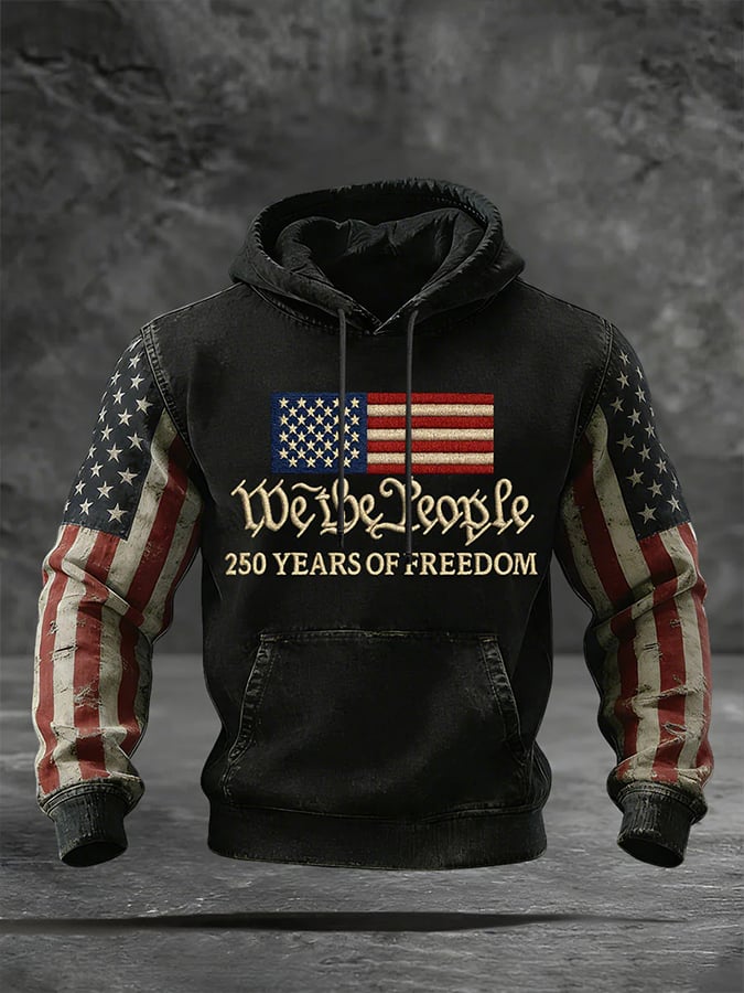 Men's Sweatshirt With A Print Commemorating The 250th Anniversary Of The United States