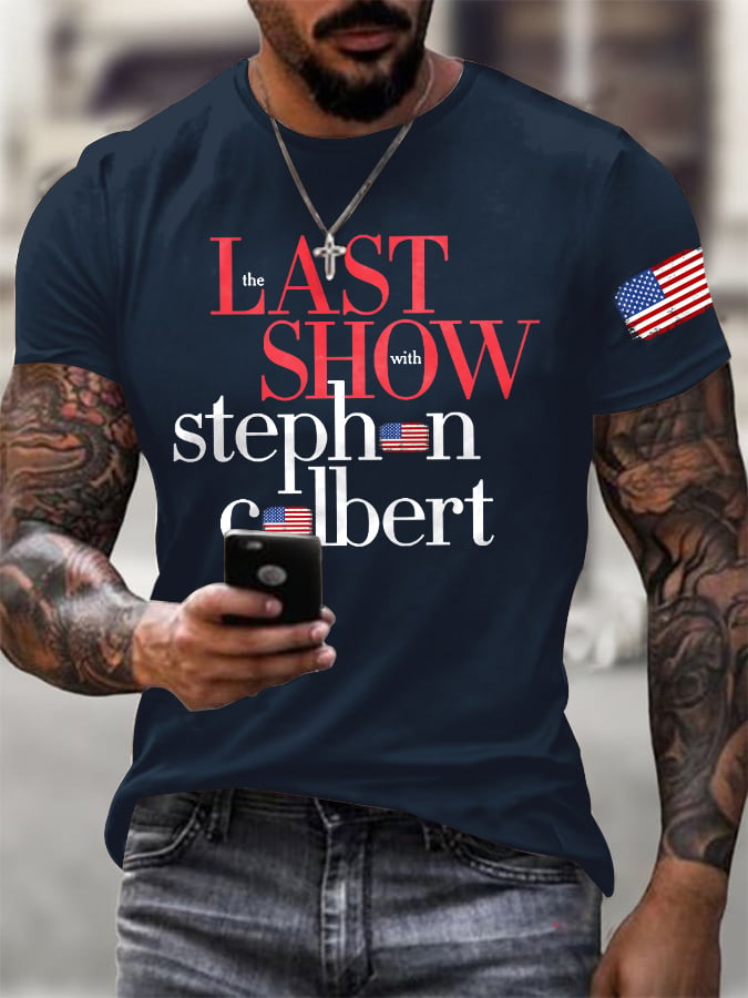 Men's Retro Last Last Show Print T-Shirt