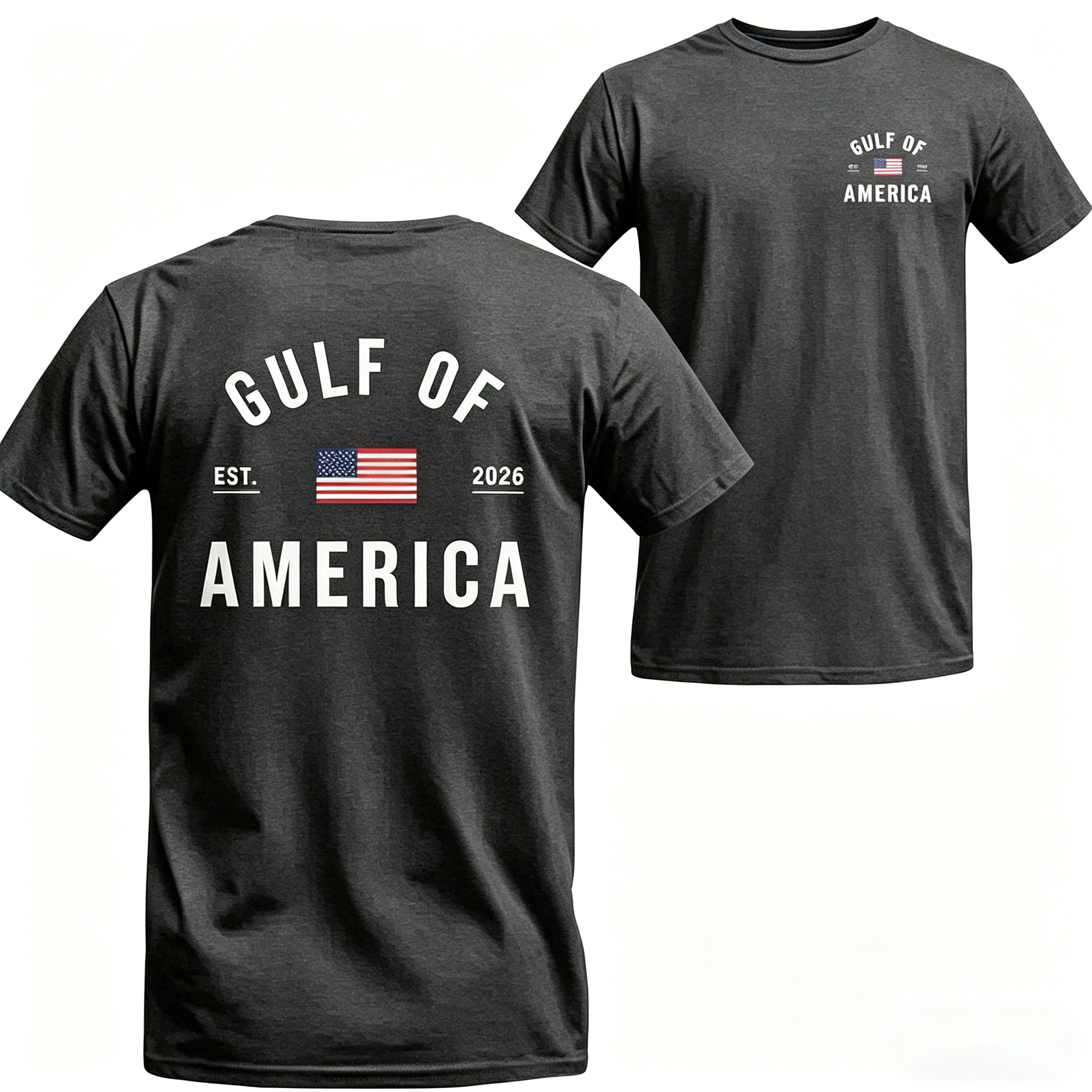 Men's Gulf of America T-Shirt – Patriotic Minimalist USA Flag Graphic Shirt