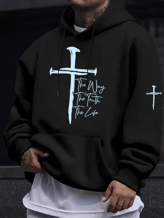 Men's Jesus The Way The Truth The Life Print Hoodie