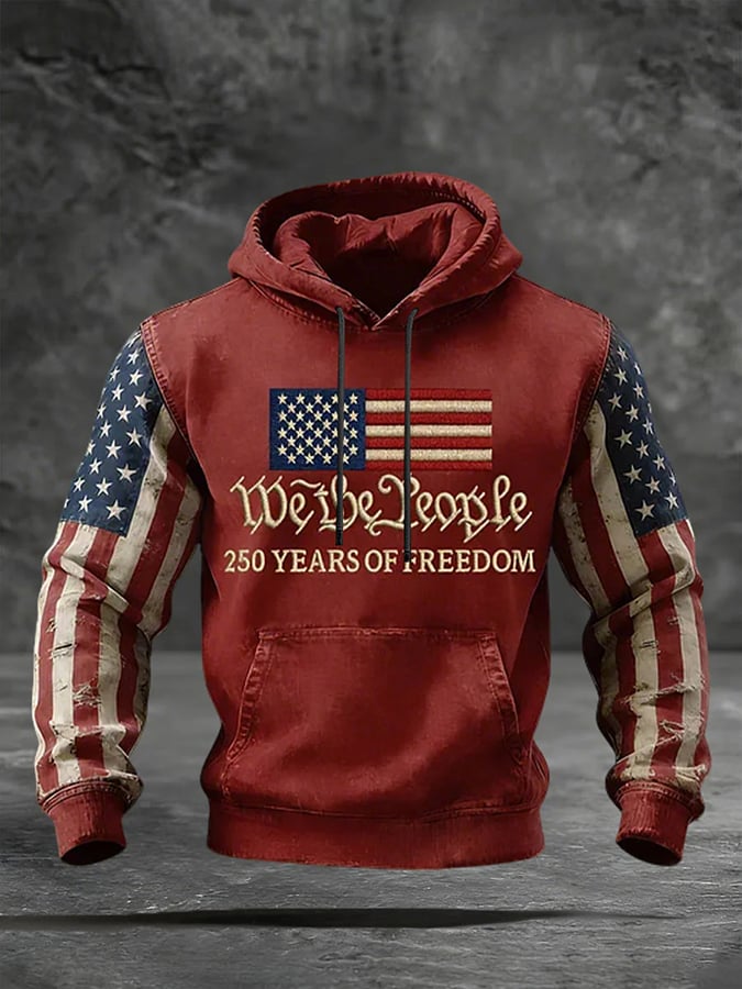 Men's Sweatshirt With A Print Commemorating The 250th Anniversary Of The United States