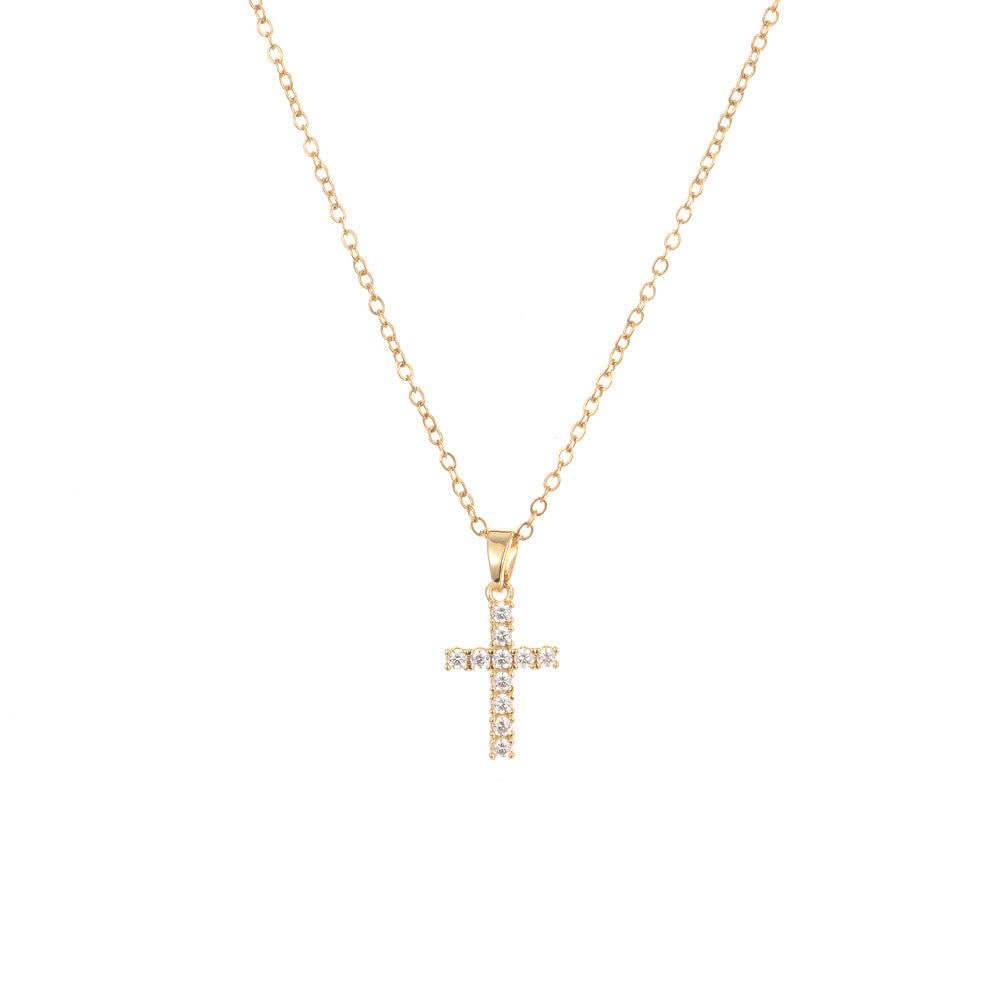 Women’s Faith Jewelry Titanium Steel Cross Pendant O Chain Necklace