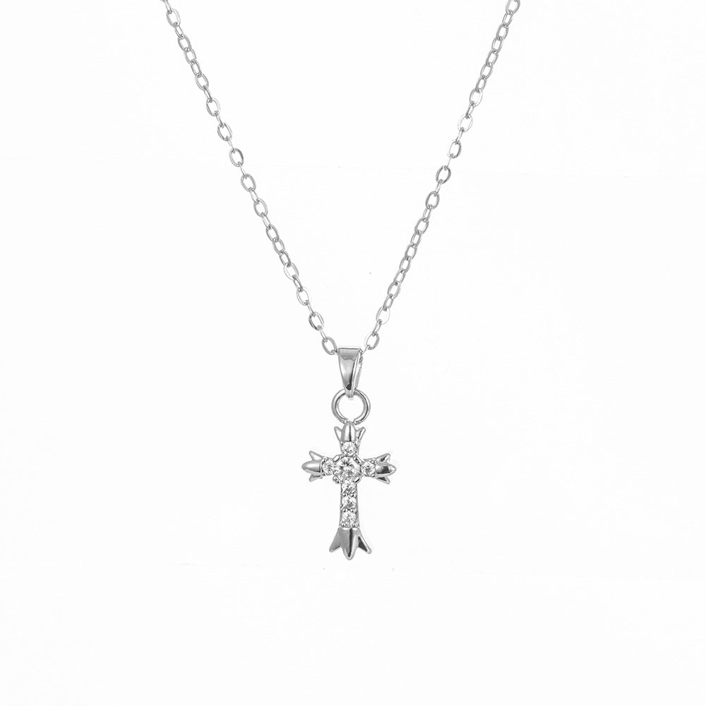 Women’s Classic Christian Cross Necklace Titanium Steel O Chain