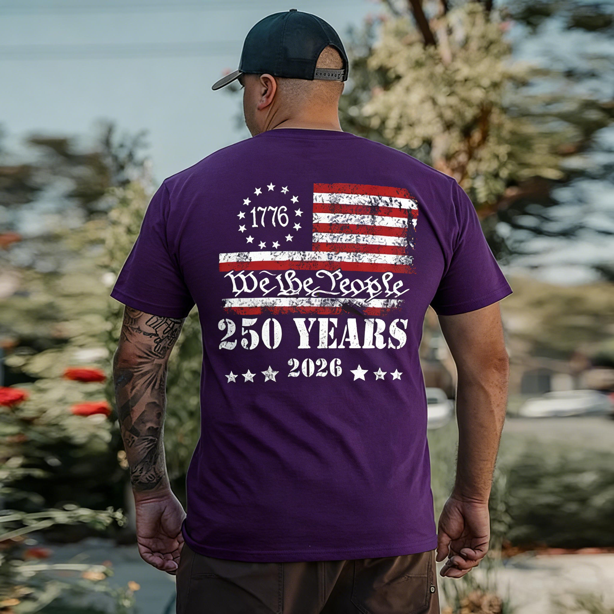 US 250 Years We The People Printed Men's T-shirt