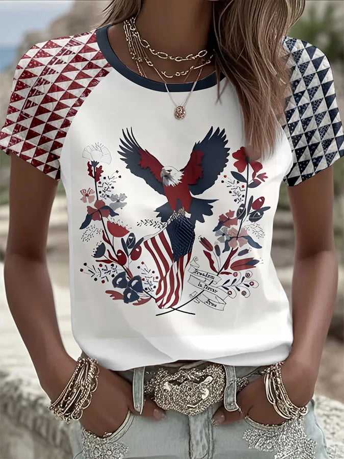 Women's Retro Unisex 250th Anniversary Printed T-shirt