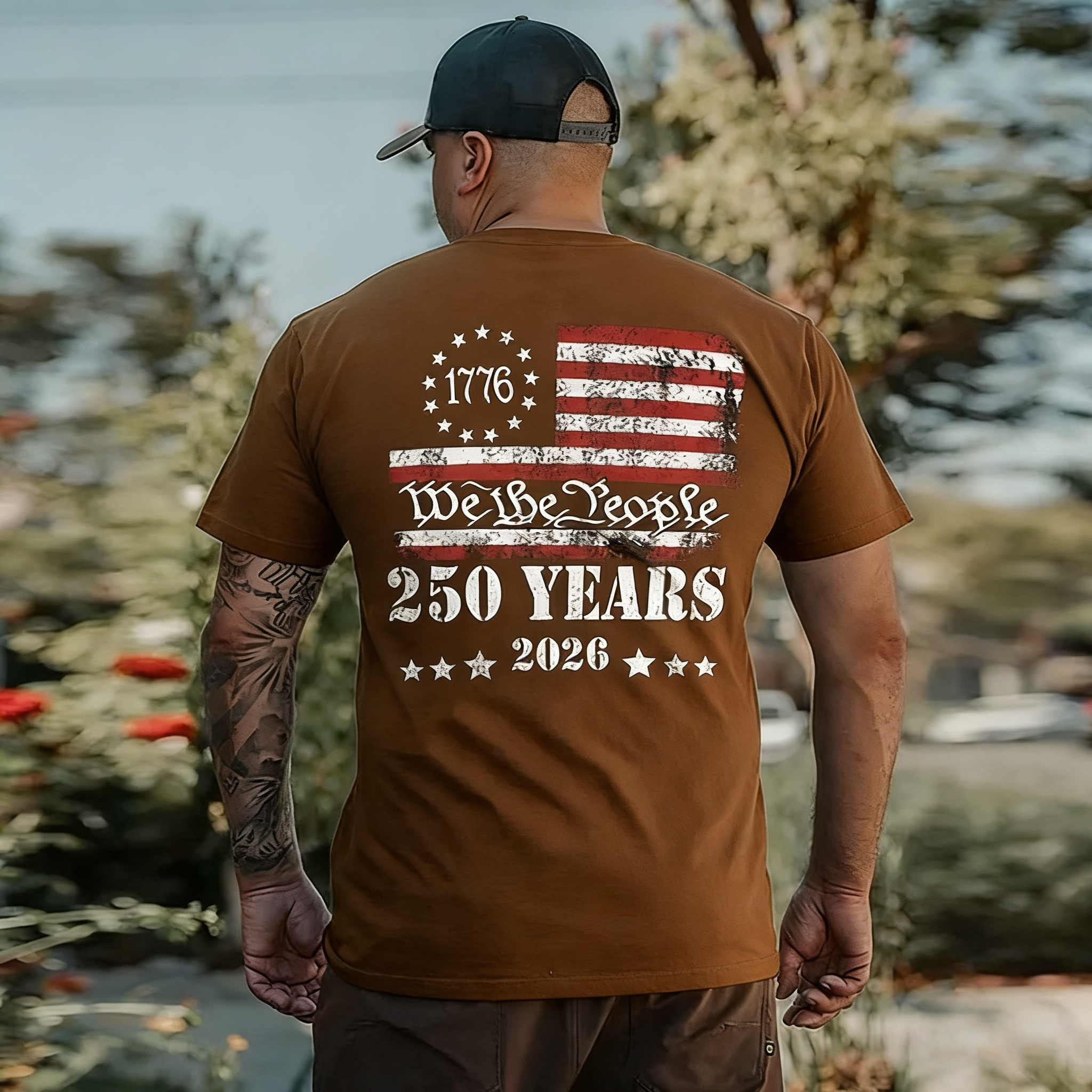 US 250 Years We The People Printed Men's T-shirt