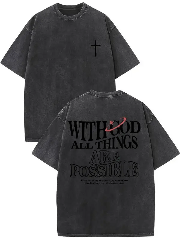 Women's With God All Things T-shirt