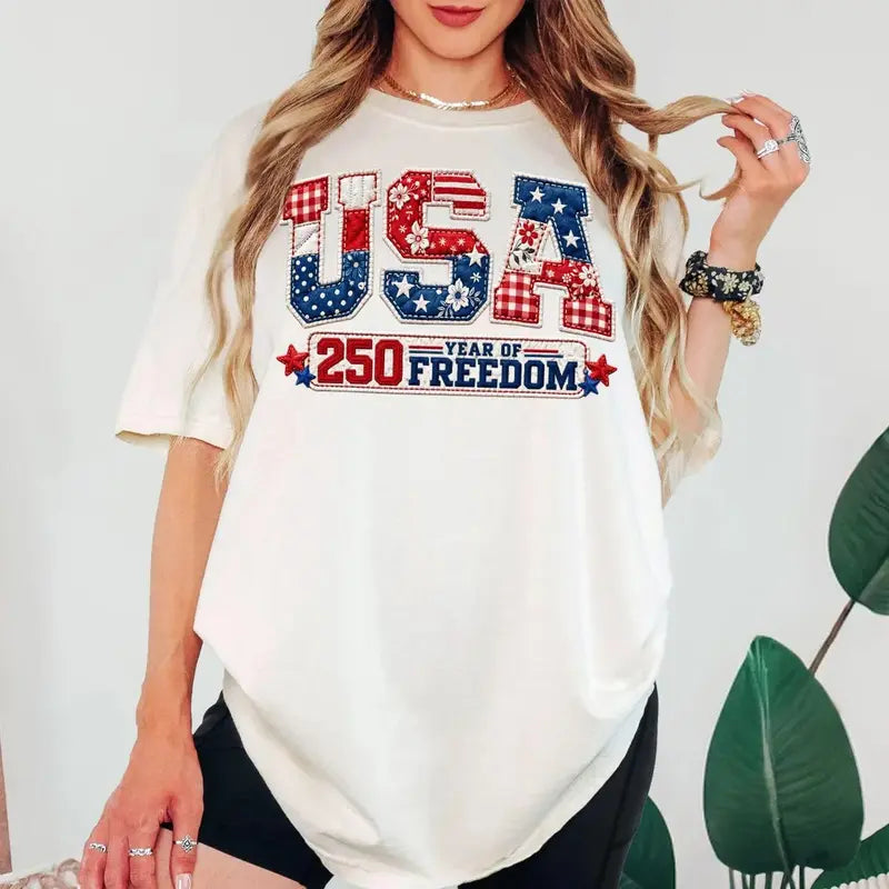 Women's Comfort Colors USA 250 Year Of Freedom Shirt,