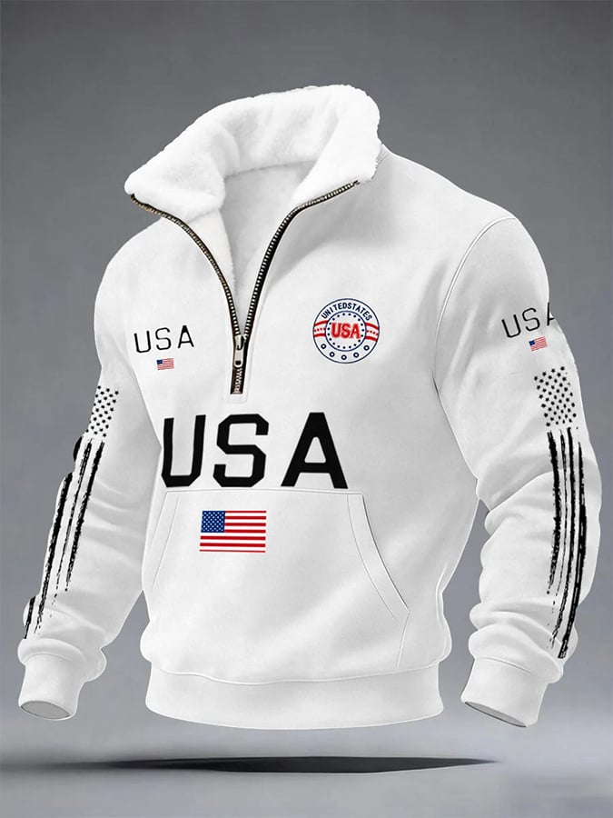 Men's Sweatshirt With A Print Commemorating The 250th Anniversary Of The United States