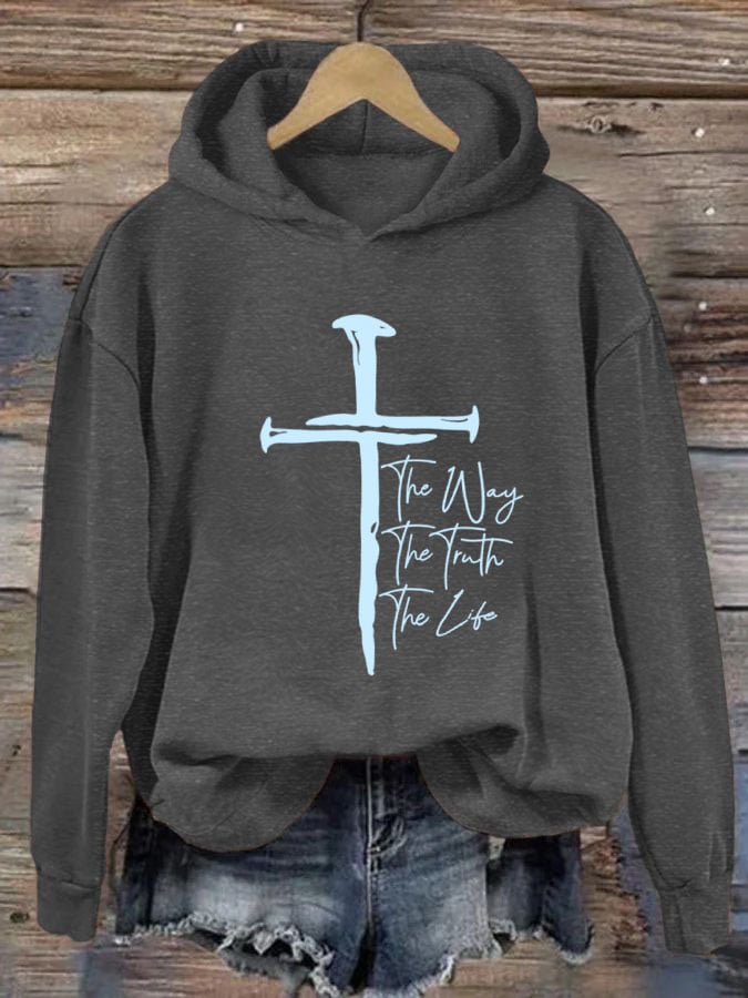 Women's Jesus The Way The Truth The Life Print Sweatshirt