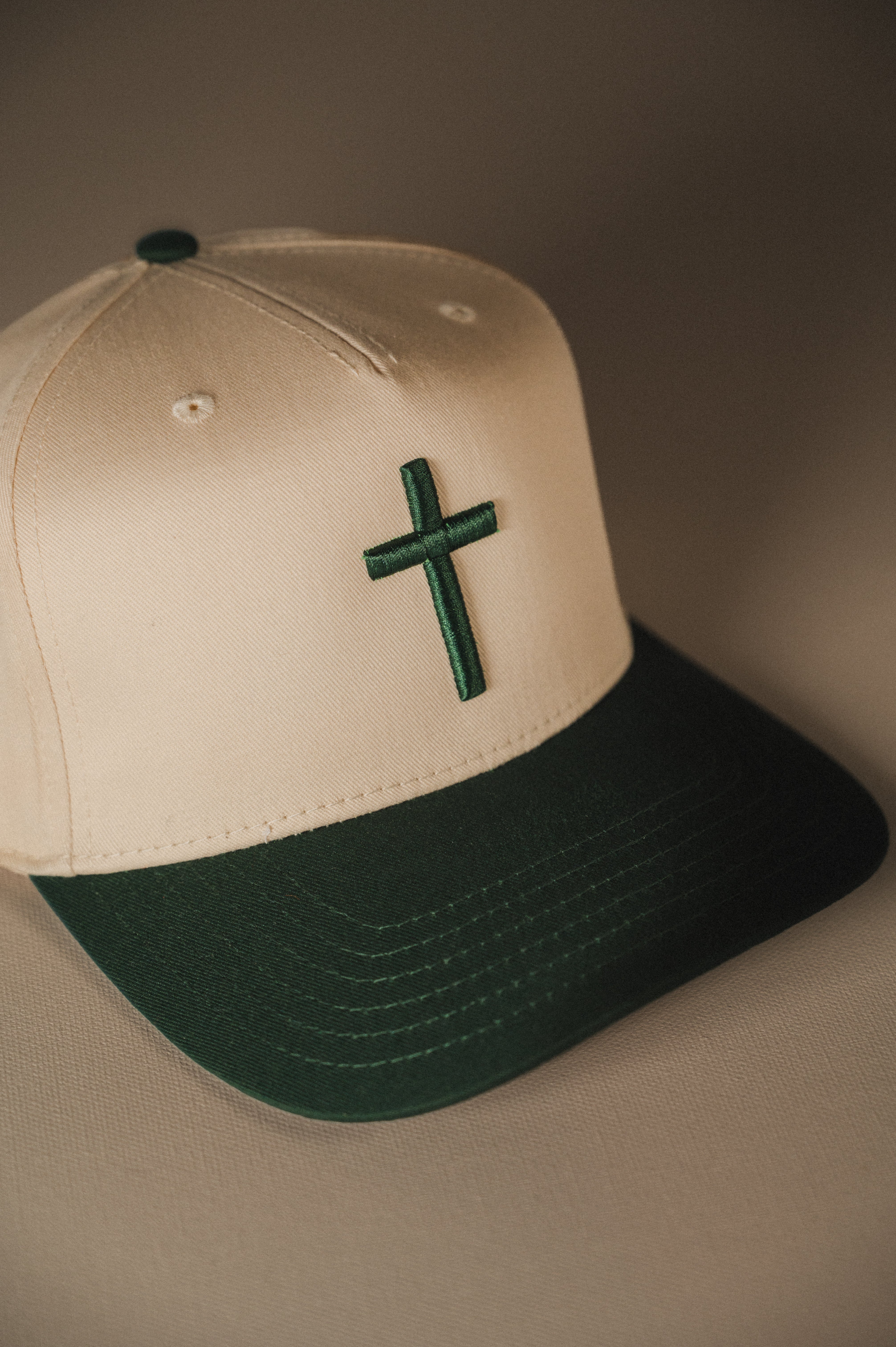 Forest and Cream Cross Hat