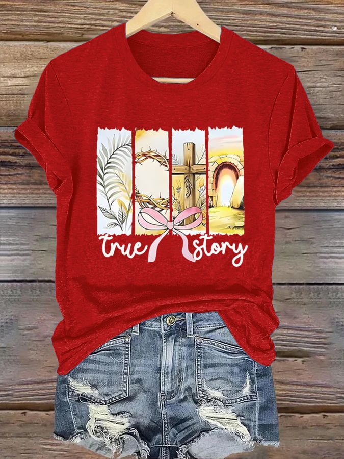 Women's True Story Faith Print Shirt