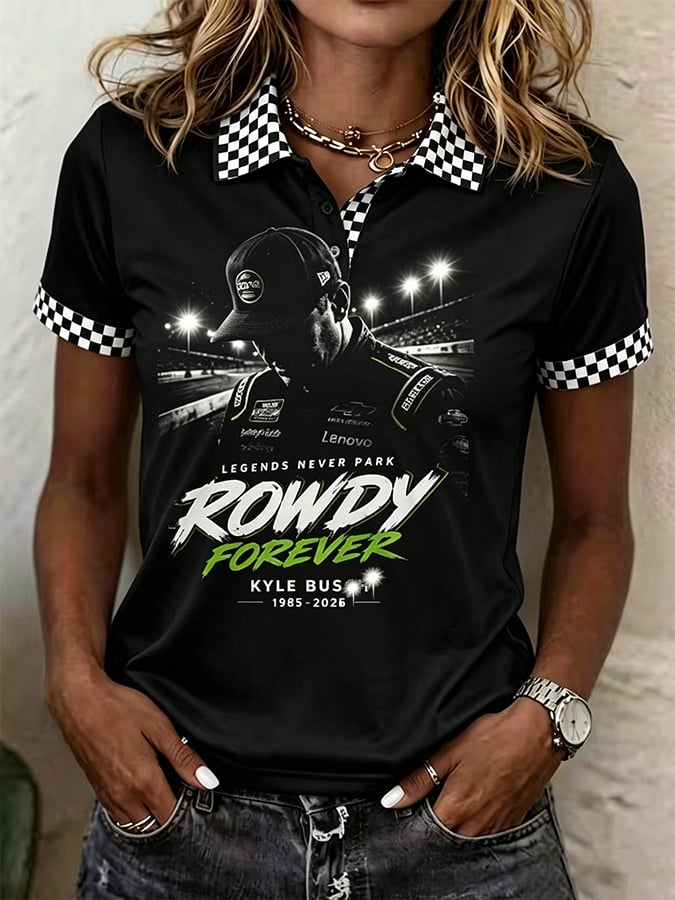 Women's Casual Racing Print T-Shirt