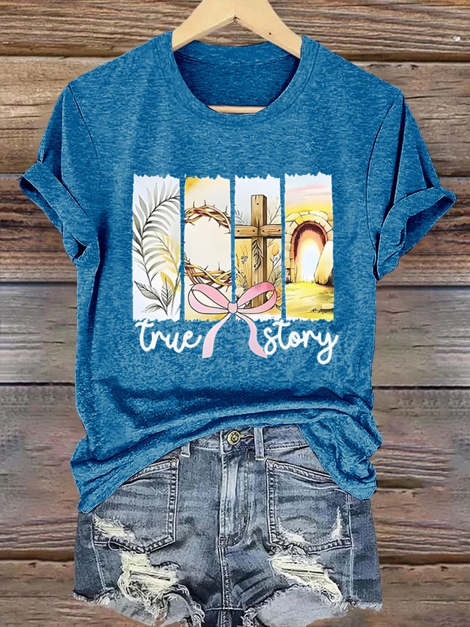 Women's True Story Faith Print Shirt
