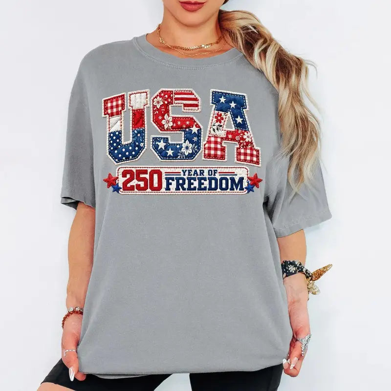 Women's Comfort Colors USA 250 Year Of Freedom Shirt,
