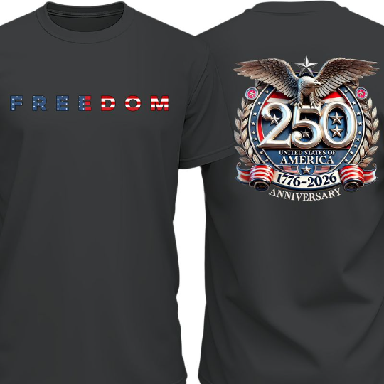 Men's Freedom 250 Years Anniversary Dark Shirt