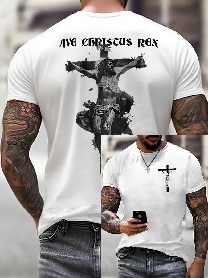 Men'S Casual Faith Short-Sleeved T-Shirt