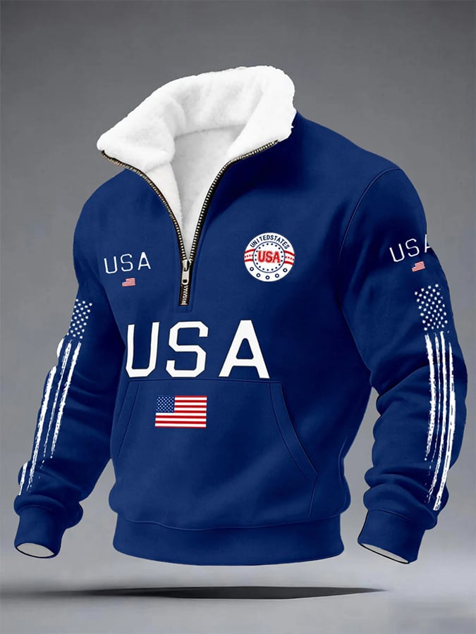 Men's Sweatshirt With A Print Commemorating The 250th Anniversary Of The United States