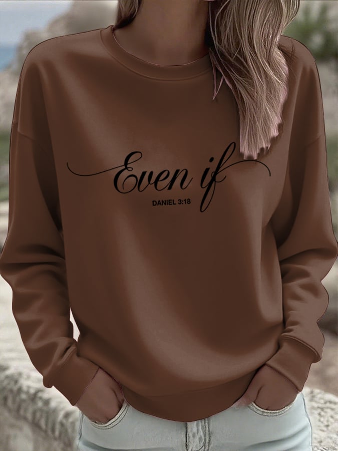 Women's Even If Faith Print Hoodie