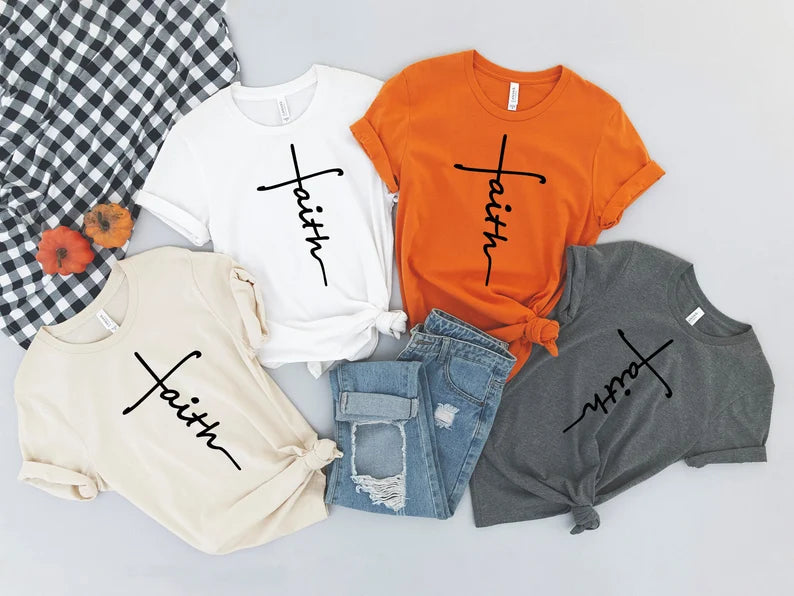 Faith Shirt, Faith Cross Shirt, Christian Gift, Faith Gift, Christian Shirts , Love and Grace Shirt, Faith Cross, Vertical Cross, Jesus
