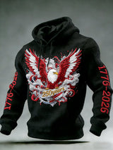 Men's Casual American 250th Anniversary Print Sweatshirt