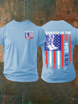 Men's  Courtesy Of Red White And Blue 250th Anniversary Flags T-Shirt