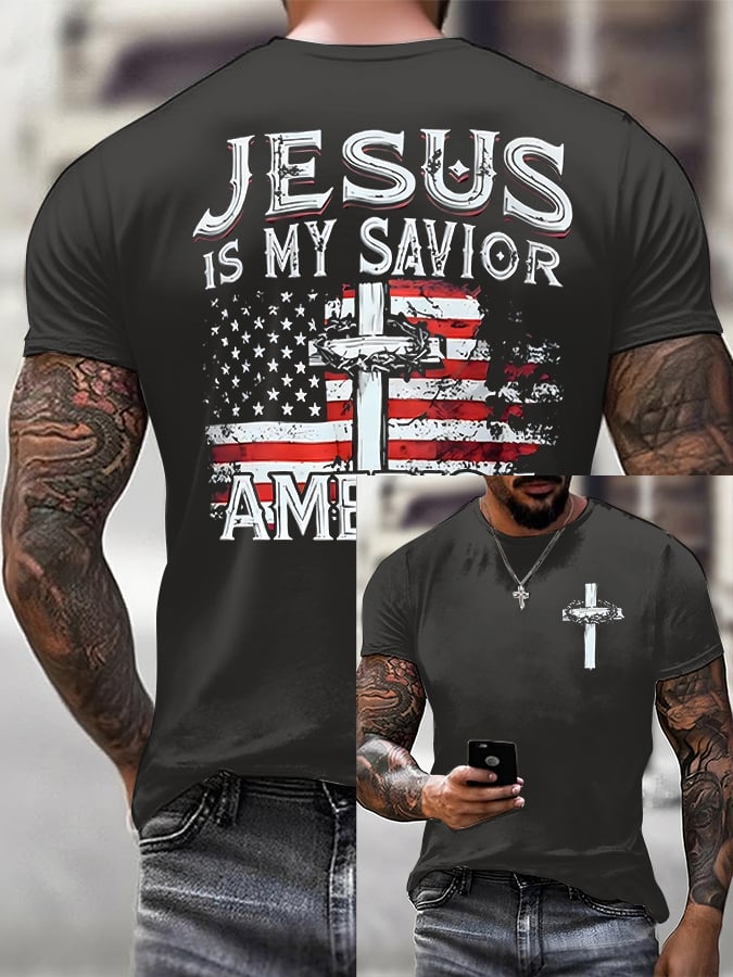 Men'S Casual Faith Short-Sleeved T-Shirt