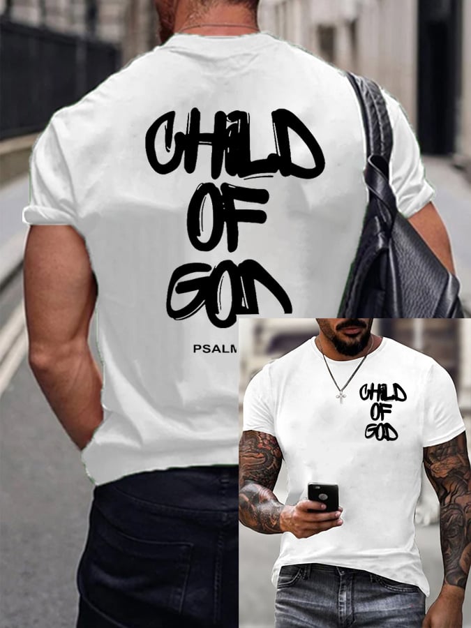 Men's Child of God  Printed Casual T-Shirt