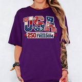 Women's  Comfort Colors USA 250 Year Of Freedom Shirt,