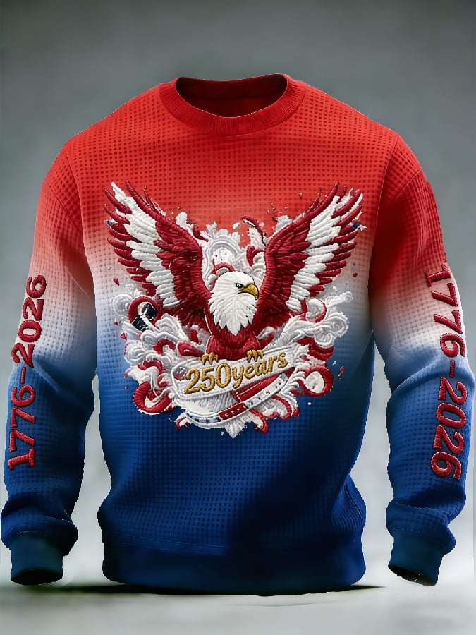 Men'S Casual T-Shirt With American 250th Anniversary Print