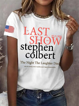 Retro Last Show 05.21.2026 The Night The Laughter Died After The Opening Monol, Hopefully People Laughed During The Show Print T-Shirt