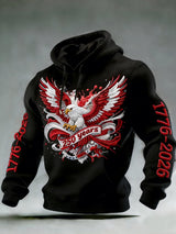 Men's Casual American 250th Anniversary Print Sweatshirt