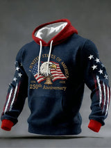 Men's Casual American 250th Anniversary Print Sweatshirt