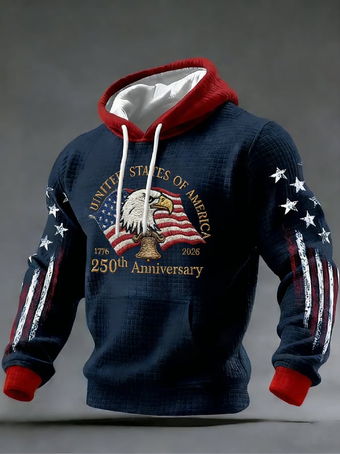 Men's Casual American 250th Anniversary Print Sweatshirt