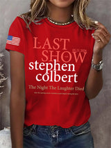 Retro Last Show 05.21.2026 The Night The Laughter Died After The Opening Monol, Hopefully People Laughed During The Show Print T-Shirt