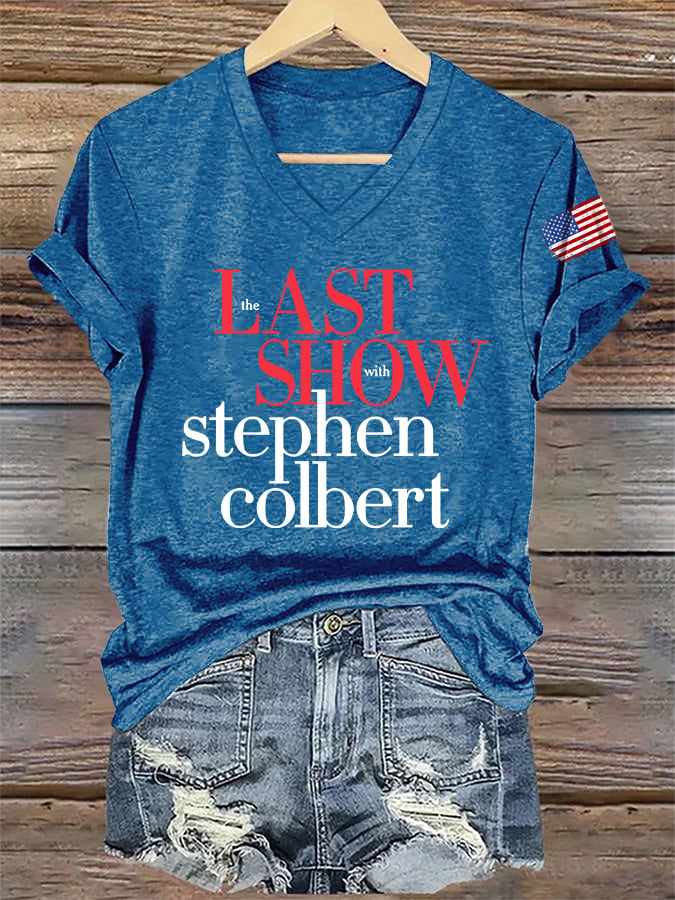 🔥Buy 3 Get 10% Off V-Neck Retro Last Show Print T-Shirt