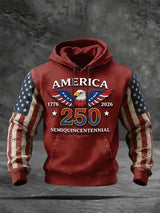 Men's Sweatshirt With A Print Commemorating The 250th Anniversary Of The United States