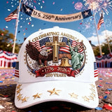 Unisex  🦅Eagle & Liberty & Cross🎆United States 250th Anniversary Hat🧢