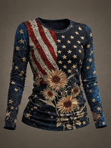 250th Anniversary Floral Art Print Long-Sleeved T-Shirt