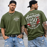 Men's America 250 Years 1776-2026 USA Flag T-Shirt