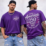 Men's America 250 Years 1776-2026 USA Flag T-Shirt