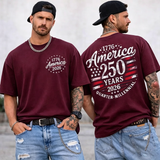 Men's America 250 Years 1776-2026 USA Flag T-Shirt