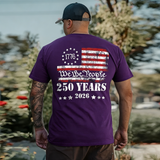 US 250 Years We The People Printed Men's T-shirt