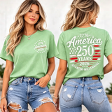 Women's  America 250 Years 1776-2026 USA Flag T-Shirt