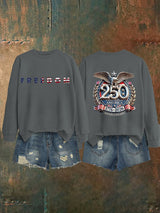 Women's   American 250th Print  Sweatshirt